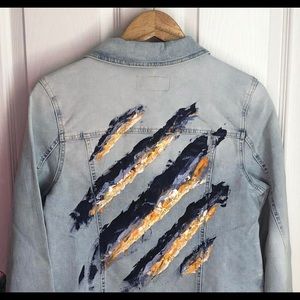 Time & True Denim Jacket - Handpainted